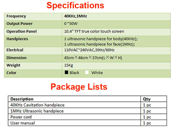 DWJWD-4038 - Desktop Ultrasonic Liposuctio​n Equipment Cavitation - mychway