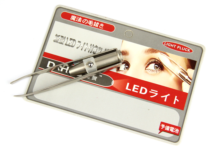 OT-MT03 - Eyelash Eyebrow Tweezers Make Up Tool With Led Light - mychway OT-MT03 - Eyelash Eyebrow Tweezers Make Up Tool With Led Light - mychway