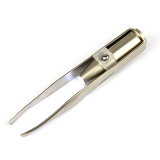 eyelash eyebrow tweezers make up tool with led light - mychway