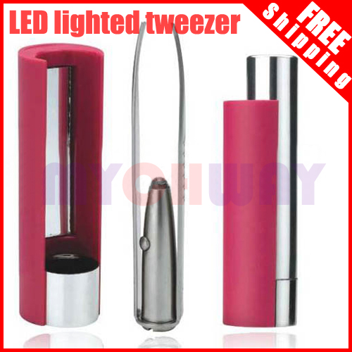 OTSK-0803 - Mini Electrical Led Lighted Eyebrow Removal Tweezer New - mychway