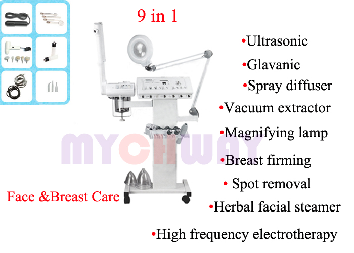 SR-F8800E - 9 In1 Ultrasonic Microcurrent Galvanic Vacuum Breast - mychway