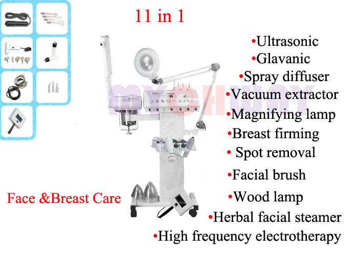 SR-F8800H - 11 In 1 Ultrasonic Microcurrent Galvanic Vacuum Breast - mychway SR-F8800H - 11 In 1 Ultrasonic Microcurrent Galvanic Vacuum Breast - mychway