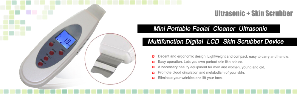 Mini New Portable LCD Digital Facial Peeling Ultrasonic Skin Scrubber Cleaner