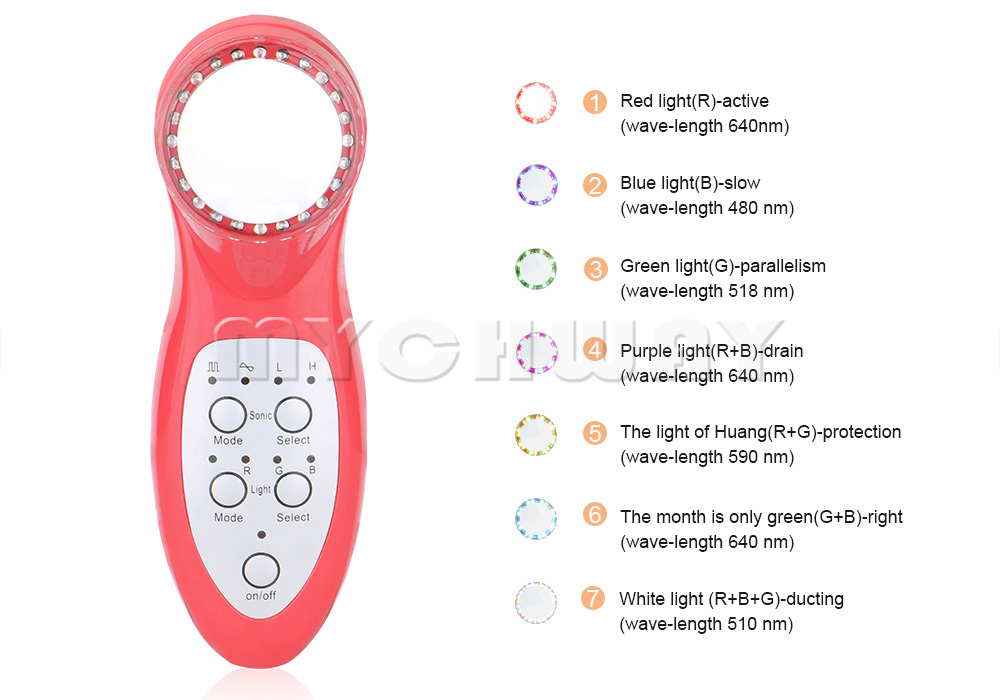 SR-LW013 - Photorejuvenation Light Therapy Color Ray Ultrasonic - mychway SR-LW013 - Photorejuvenation Light Therapy Color Ray Ultrasonic - mychway