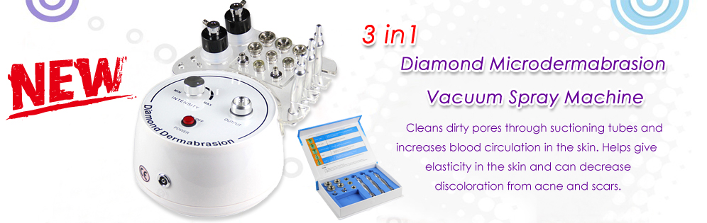 3 In 1 Diamond Microdermabrasion Vacuum Spray Machine