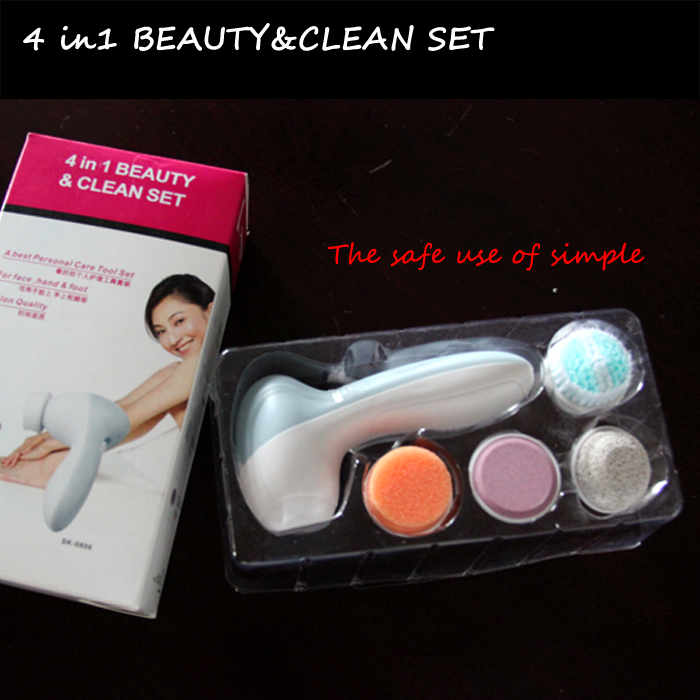 SRSK-0806 - New The 4 In 1 Electric Clean Beauty Set For Skin Care - mychway