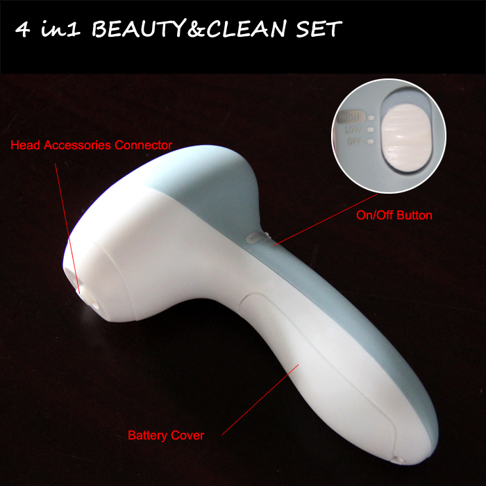 SRSK-0806 - New The 4 In 1 Electric Clean Beauty Set For Skin Care - mychway