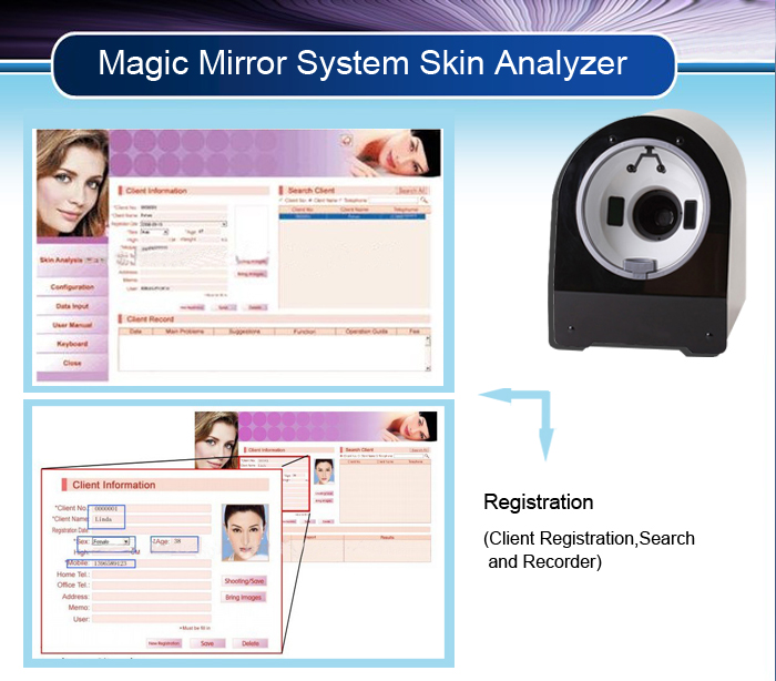 TG-T01 - Magic Mirror System Facial Skin Scanner Machine Scan - mychway TG-T01 - Magic Mirror System Facial Skin Scanner Machine Scan - mychway