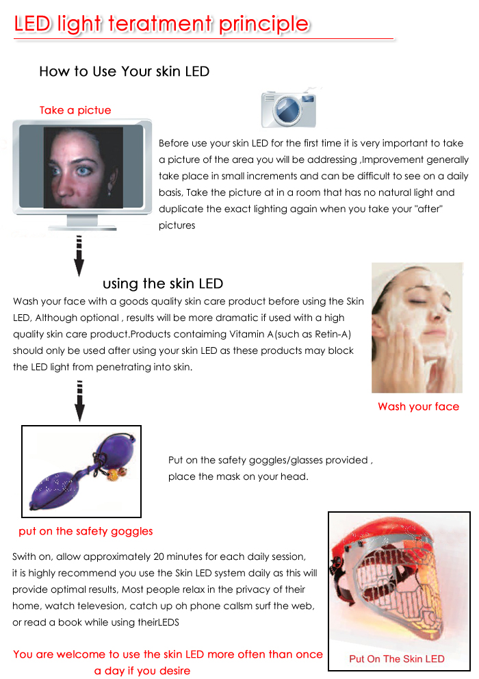   LED Light Therapy Photon Rejuvenation Anti Aging Skin Care LED Mask a