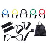 11 PCS Resistance Band Set Yoga Pilates Abs Exercise Fitness
